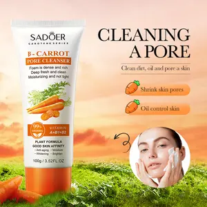 Best Selling 100g Moisturizing And Not Tight Dense And Rich Foam Vitamin A Face Carrot Pore Cleanser
