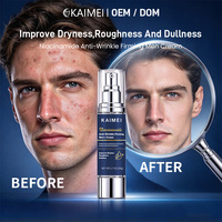 Crème Visage Anti-Âge au Collagène pour Hommes, Marque Privée OEM, Niacinamide, Acétate de Tocophérol, Crème Éclaircissante Unifiante