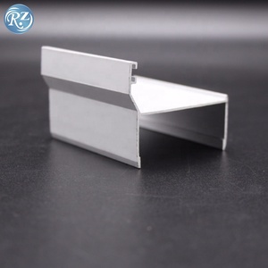 Kính cố định bảng điều khiển Sâu Nhôm hồ sơ U kênh cong văn phòng phân vùng linh hoạt LED Strip chiếu sáng Cửa sổ nhôm hồ sơ - Product Image 5