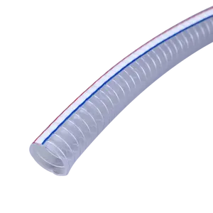 UMETASS PVC 1 2 ”定制螺旋钢丝增强透明柔性吸水弹簧钢丝软管