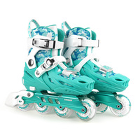 Patins à roulettes pour enfants garçons et filles, ajustables, pour débutants, avec coque en tissu PU véritable et roues en TPR, professionnels à une rangée