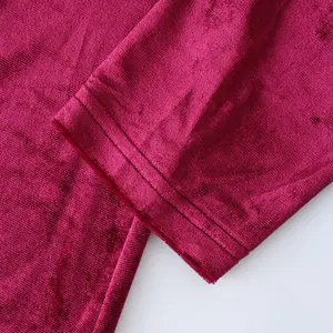 Camicetta in velluto con maniche a spalla fredda personalizzata bordeaux top per donne eleganti Sexy