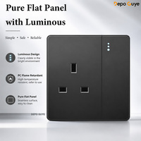 Prise murale britannique standard 13A à 4 prises avec ports USB-A et USB-C, pour usage industriel et hospitalier