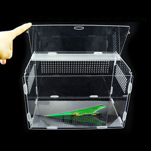 Acryl Schlangen frosch Fütterung sbox Reptilien Haustier Fütterung sbox Kunststoff Reptilien <span class=keywords><strong>Terrarium</strong></span> Vitrine - Product Image 6