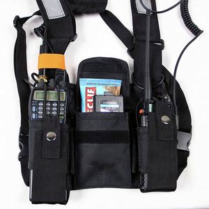 BSCI Factory Dual Portable Radio Chest <b>Harness</b> <b>Man</b> Vest Bag Chaleco Universal Front Pouch Holder Holster - Product Image 2