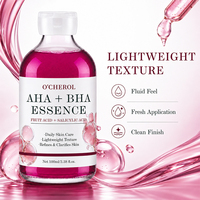 O'CHEROL AHA+BHA Fruitzuur Salicylzuur Essence Zachte Exfoliant Diep Reinigende Poriën Verhelderende Gezichtsserum Huidverzorging 100ml
