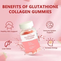 Gummies de collagène au glutathion personnalisées OEM, formule saine unique, pour une peau lisse et une immunité renforcée