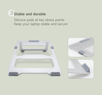 MK872 2026 Nuevo Soporte Plegable Portátil para Mini Laptop, Soporte de Aluminio para Computadora Portátil, Soporte para Teléfono