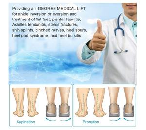 Plantilla de zapato de silicona con aumento de altura de cuñas de talón lateral para pronación correctiva, supinación, corrección de pierna tipo O/X <span class=keywords><strong>ortopédica</strong></span> - Product Image 2