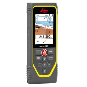 Medidor de distancia láser Leica Disto X6 246.300m con función inteligente para construcción y topografía - Product Image 1