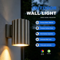 Lampe murale d'extérieur pour jardin, en aluminium, LED, minimaliste, industrielle, ampoule E26, IP23, résistante aux intempéries, vente en gros d'usine