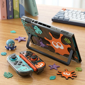 Estuche Protector Rígido con Diseño de <span class=keywords><strong>Splatoon</strong></span>, Soporte para Jugar, Caja para Tarjetas de Juego, Protector de Pantalla para Consola Nintendo Switch <span class=keywords><strong>2</strong></span> NS2 - Product Image 4
