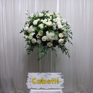 Composizioni Floreali di Lusso Couture per Centrotavola Matrimoniale, Design Autunnale con Fiori <span class=keywords><strong>Viola</strong></span> e Rosa Misti - Product Image 6