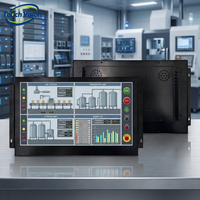 Monitor LCD Industrial de 15.6 Pulgadas con Marco Abierto, Carcasa Metálica y Panel IPS TFT VGA para Pantalla Integrada y Aplicaciones HMI