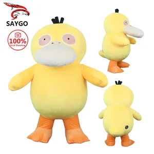 Saygo Hot Selling CE 2M/2.6M Inflatable Psyduck Cartoon Character Pikachu Mascot Costume Cosplay Suit For Adult