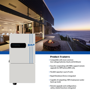 SRP 10KW Hybrid Solar Inverter 120V/240V Split <strong>Phase</strong> with <strong>3</strong> MPPT <strong>Controllers</strong> - Product Image 2
