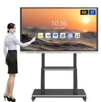 55"/65" Interactive Smart Whiteboard HB Series 4K UHD Dual Pen Touch Screen OEM for Indoor Business Meetings Subway Retail