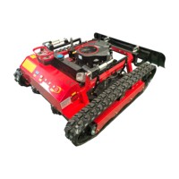 Cortadora de Césped a Control Remoto de 600 mm de Alta Eficiencia y Ahorro de Combustible, Conducción Estable para Terrenos Inclinados, Huertos y Laderas