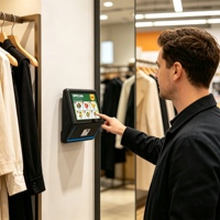Terminal de Vérification des Prix Mural pour Windows, Affichage Numérique, Scanner de Prix avec Haut-parleurs Intégrés et USB ER260W