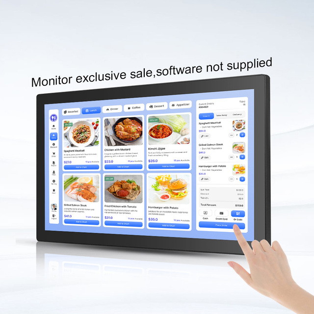 21.5 Inch Kitchen Display Screen Kds Pos System Hardware Kitchen Order Display Monitor Menu Management Display Screen