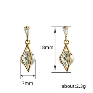 Orecchini Pendenti Geometrici per Donne, Ispirazione Francese, Minimalisti, Rotondi, Scintillanti, Eleganti, Gioielli per Orecchie alla Moda - Product Image 5
