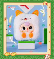 100% Original, 9 Piezas/Caja, Serie Baby Three Little Mahjong BB3, Caja Sorpresa, Peluche de Vinilo, Colgante, Llaveros Mini Lindos, Juguete Adorable