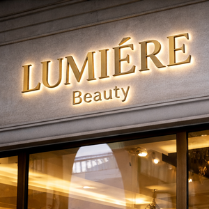 Letrero 3D con Letras de Canal, Logotipo Comercial, Letrero con Letras de Canal Retroiluminadas en Dorado, Diseño de Logotipo para Restaurantes y Bares - Product Image 4