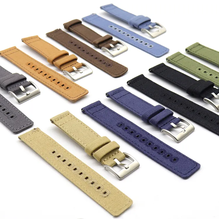 Prezzo di fabbrica e cinturino per orologio in tela ricamato fatto a mano personalizzato per cinturino iWatch Series 1 2 3 4 5 6 38/40 42/44 MM
