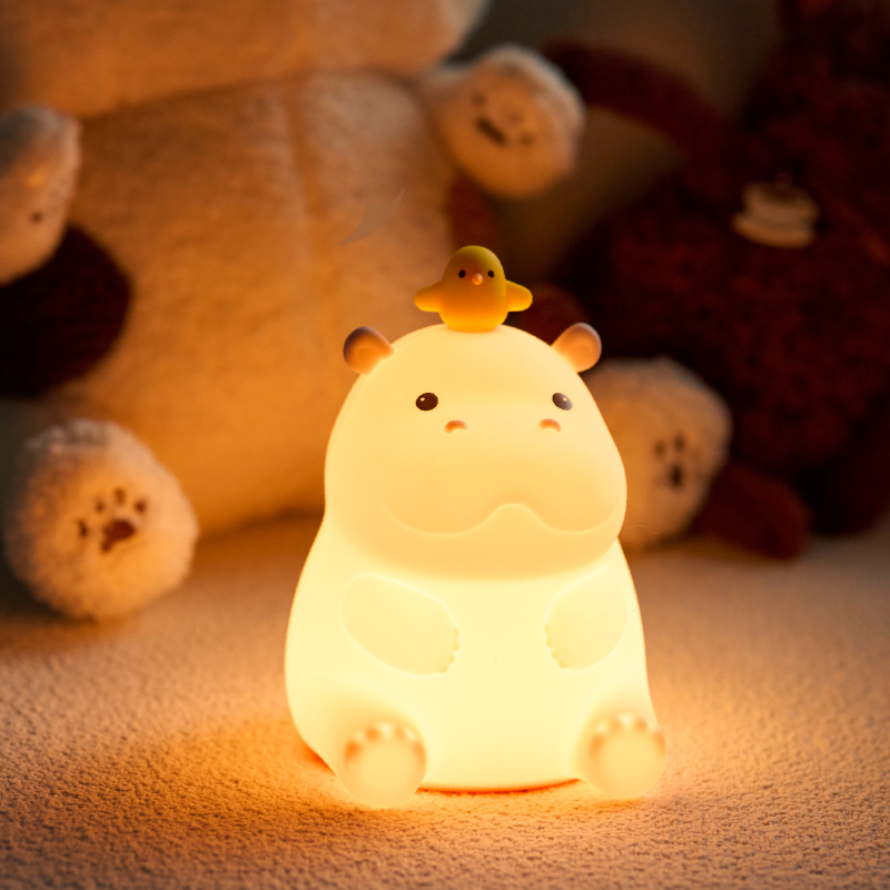 Silicone LED Lamp with Clap Touch Control USB Rechargeable Warm White Soft Mood Light for Kids Bedroom Night Light