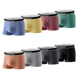 Wholesale 100 Pure Cotton Male Underwear Erkek Cueca Men Boxers Briefs With Logo For Male