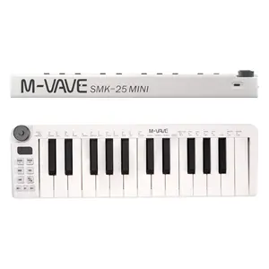 Contrôleur de clavier Midi 25 touches portable intelligent Instrument à clavier sans fil mini clavier midi