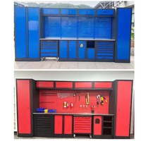Armoire à outils modulaire combinée pour atelier et garage, coffre à outils, établi, poste de travail, emballage en carton