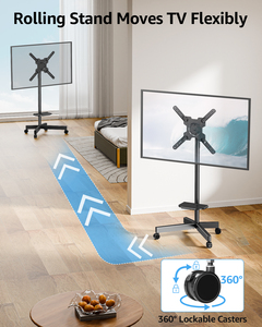 23-60 inch TV di động đứng giỏ hàng Chiều cao có thể điều chỉnh xách tay cán TV đứng núi & giỏ hàng - Product Image 4