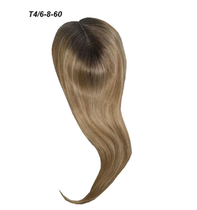 Remy tóc con người đóng cửa, lụa Top phía trước Topper, tóc con người một phần tóc giả, trinh nữ Remy tóc phía trước, 6x6.5 inch - Product Image 5