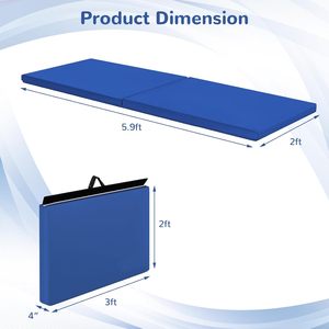 Colchoneta de Gimnasia Plegable en Tres Partes, Personalizada, Impermeable, Engrosada, Resistente y Portátil con Asas de Transporte - Product Image 3