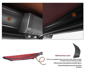 Toldo Telescópico de Aluminio con Brazo Retráctil y Control Remoto Eléctrico para Exteriores, Villas y Balcones - Product Image 3