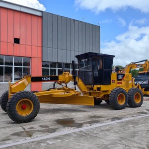 Niveleuse à moteur CAT 140H d'occasion, niveleuse routière Caterpillar 140H d'origine, équipement de construction hydraulique à vendre - Product Image 2
