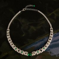 KAMMY Ensemble de bijoux de luxe vintage 4 pièces en alliage de zircon pour femme, comprenant collier, bracelet, boucles d'oreilles et bague, idéal pour mariage, fête, cadeau, vente en gros