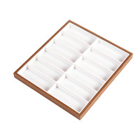 Nouvel arrivage : Plateau de rangement en bois grande capacité pour lunettes, présentoir à lunettes de soleil à grands compartiments