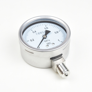 Roestvrij staal 316 hydraulische manometer 1/4 inch 0-25 bar aansluiting voor industriële pijpleidingdruktesten - Product Image 3