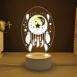 Cadeaux <span class=keywords><strong>pour</strong></span> la fête des mères, <span class=keywords><strong>anniversaire</strong></span>, Thanksgiving, <span class=keywords><strong>pour</strong></span> <span class=keywords><strong>maman</strong></span>. Lampes de nuit LED 3D contemporaines en ABS personnalisées <span class=keywords><strong>pour</strong></span> la décoration de la maison et de la chambre - Product Image 6