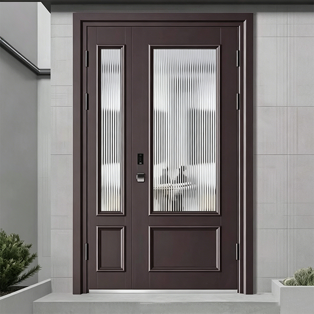 Fiberglass Front Entry Door,Modern Insulated Glass Front Doors for Houses Custom Residential Decorative Exterior Entry Doors