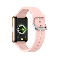 Montre connectée étanche à écran carré, bracelet en silicone, fréquence cardiaque, podomètre, rappel de messages, montre connectée avec écran TFT