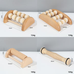 Masseur de pieds en bois de luxe, rouleau pour soulager la douleur des pieds, massage de la neuropathie, épine calcanéenne, fasciite plantaire, couleur naturelle, solide - Product Image 6