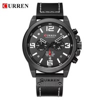 Nouvelle montre à quartz pour homme, style décontracté et professionnel, avec boîtier en alliage de luxe 8314, bracelet en cuir, cadran à aiguilles, étanche, date automatique, 48 mm