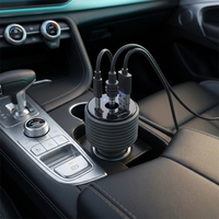 Adaptor Pemantik Rokok Mobil Starmini 2/3-in-1 Starlink Laris Manis, Konverter Step-Up DC 12V ke 24V 80W QC3.0 ODM/OEM