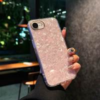Coque de téléphone antichoc style INS en TPU+PC électroplaqué, très vendue, pour 16E/17 15 Pro Max/13/12/14 – Housse arrière