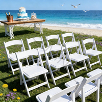 Chaise pliante en résine blanche pour enfants Bjflamingo Chaises pliantes empilables blanches pour enfants avec siège rembourré