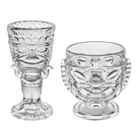 Verres Tiki, ensemble de mugs Tiki transparents, verres à cocktail modernes pour bar, verres à boire de style hawaïen, design Muse