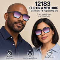 Lunettes de soleil magnétiques 5 en 1 à clipser, monture de lunettes optiques, verres polarisés TAC, protection UV400, pour hommes et femmes
